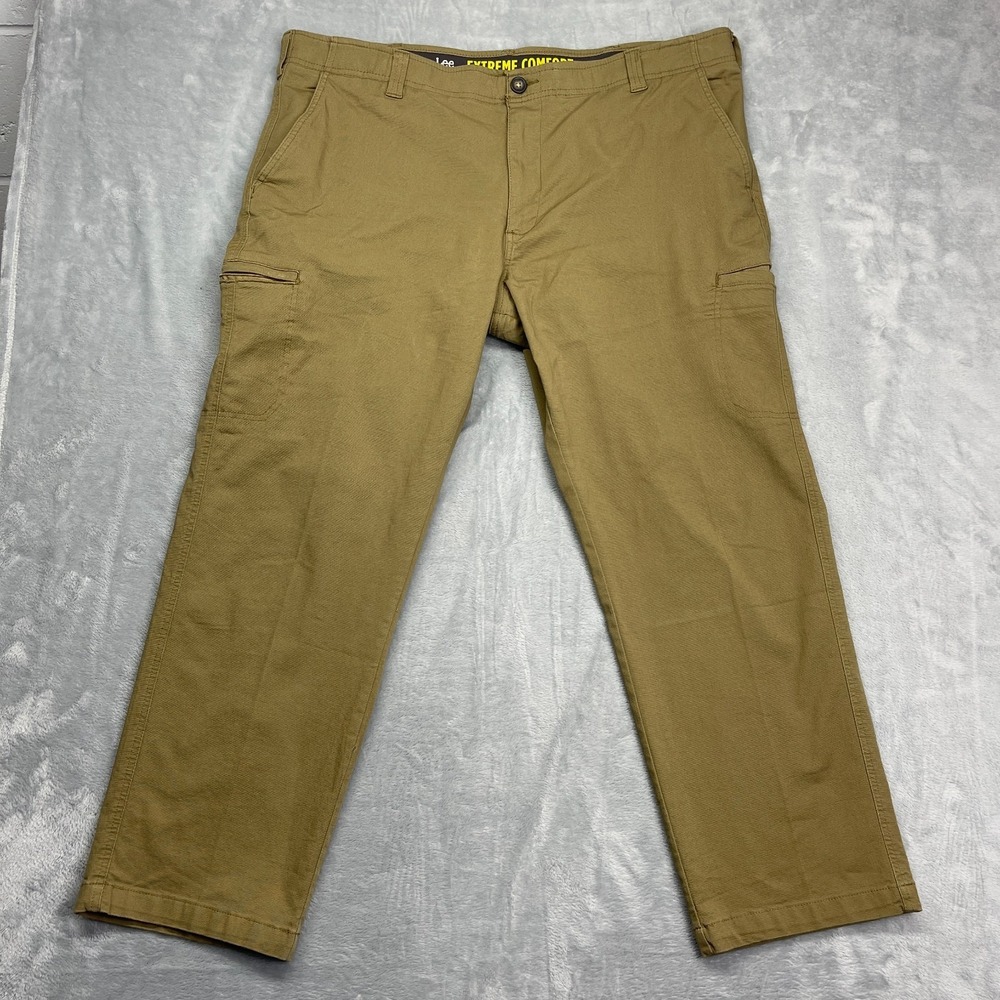 Lee Performance Series Extreme Cargo Pants Mens 42x30 Olive Comfort Straight Fit